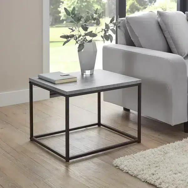 Concrete Effect Small Sofa Table 4